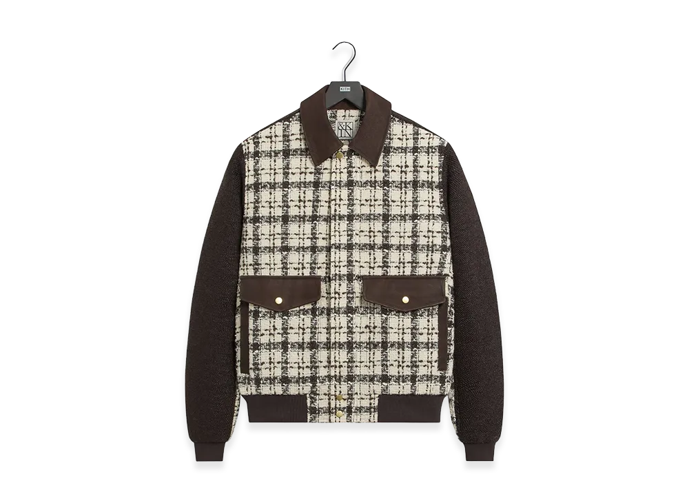 Kith &Kin Mixed Tweed Hawthorne Flight Jacket "Sandrift"