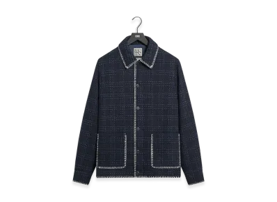 Kith &Kin Tweed Boxy Collared Overshirt "Nocturnal"