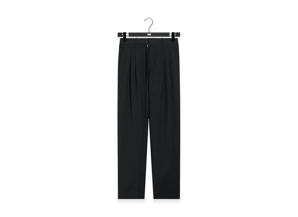 Kith &Kin Tropical Wool Eli Pleated Trouser "Black"