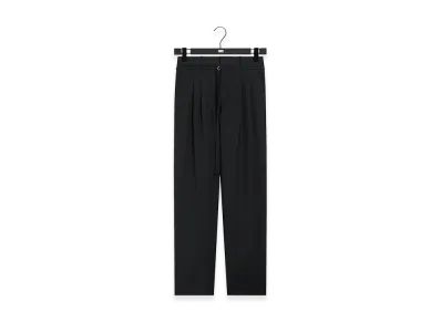 Kith &Kin Tropical Wool Eli Pleated Trouser "Black"