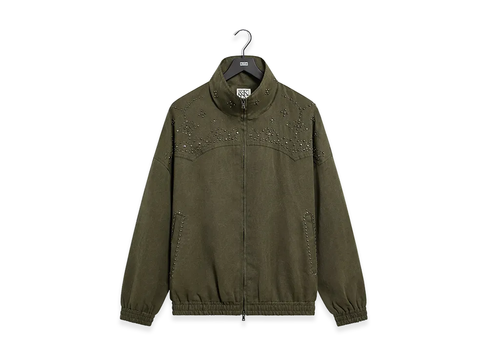 Kith &Kin Studded Canvas Rhysand Jacket "Moss"
