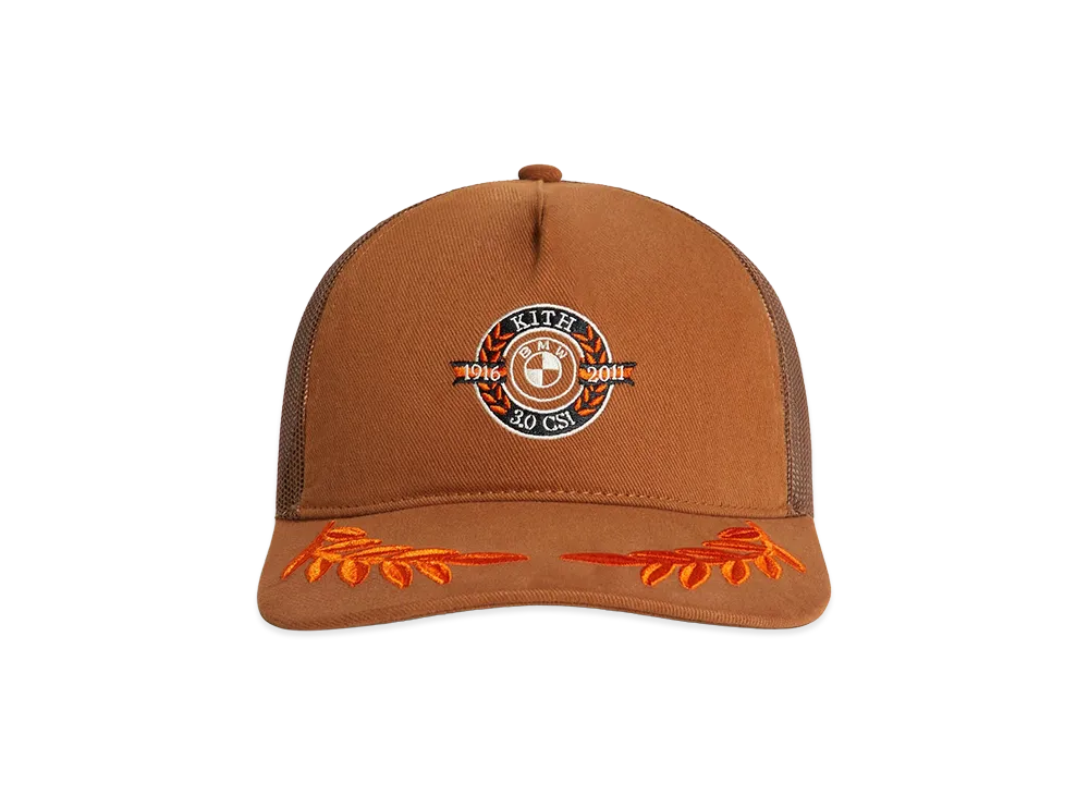 Kith x BMW Podium Brushed Twill Relaxed Trucker Cap "Desert"