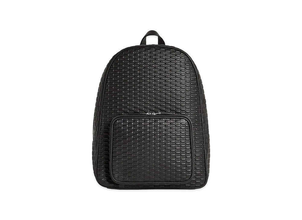 Kith Monogram Tumbled Leather Backpack "Black"