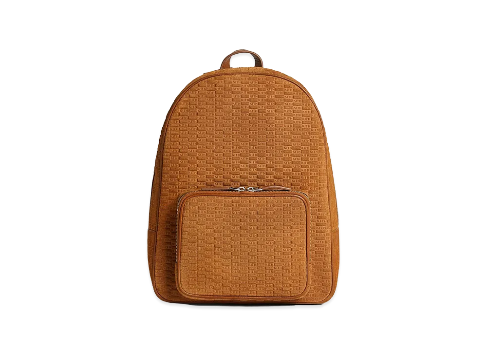 Kith Monogram Suede Backpack "Argil"