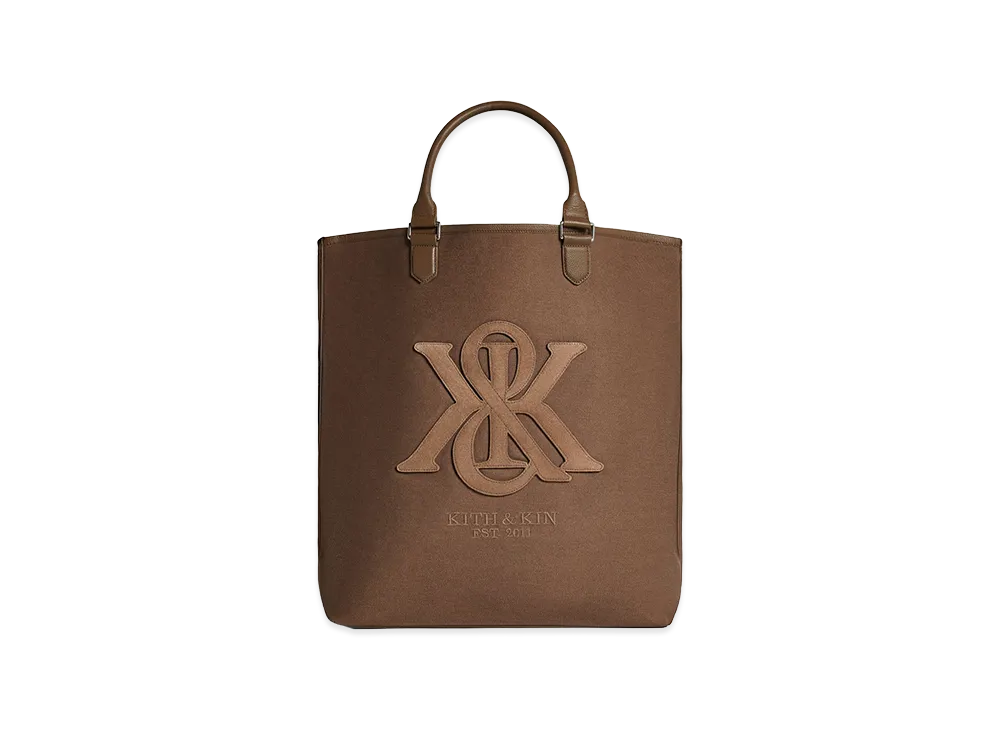 Kith Suede Applique Canvas Tote "Java"