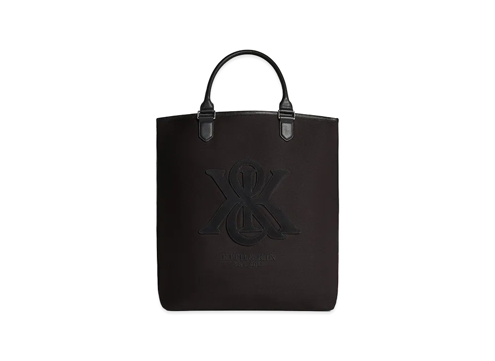 Kith Suede Applique Canvas Tote "Black"