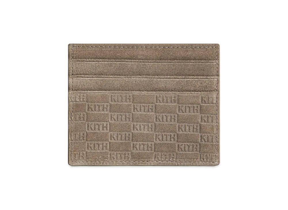 Kith Monogram Suede Cardholder "Java"