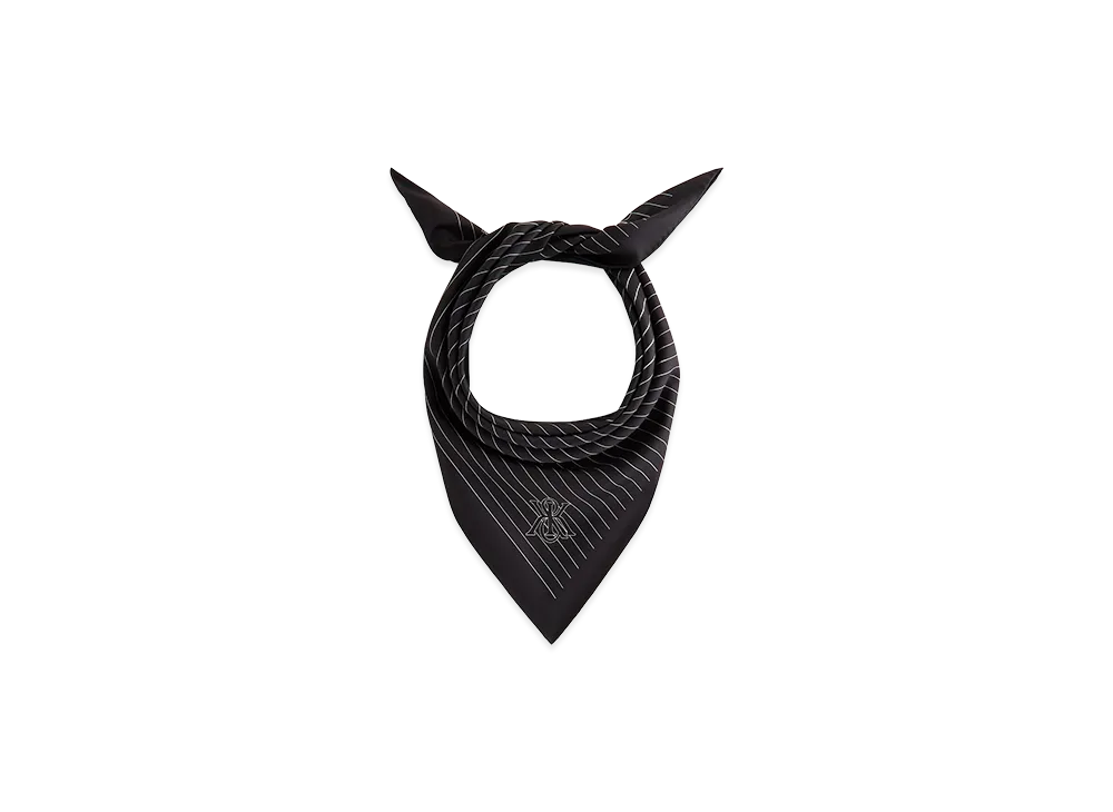 Kith Printed Silk Scarf "Black"