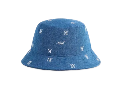 Kith NY All-Over Embroidery Dawson Bucket Hat "Medium Indigo"
