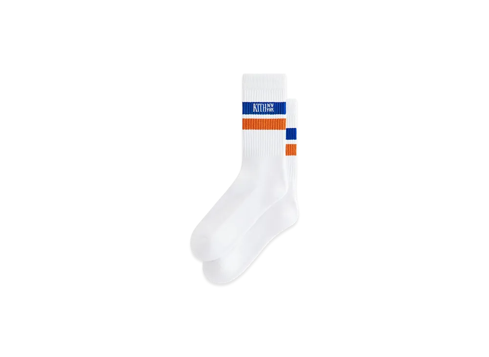 Kith Calf Stripe Socks "White"