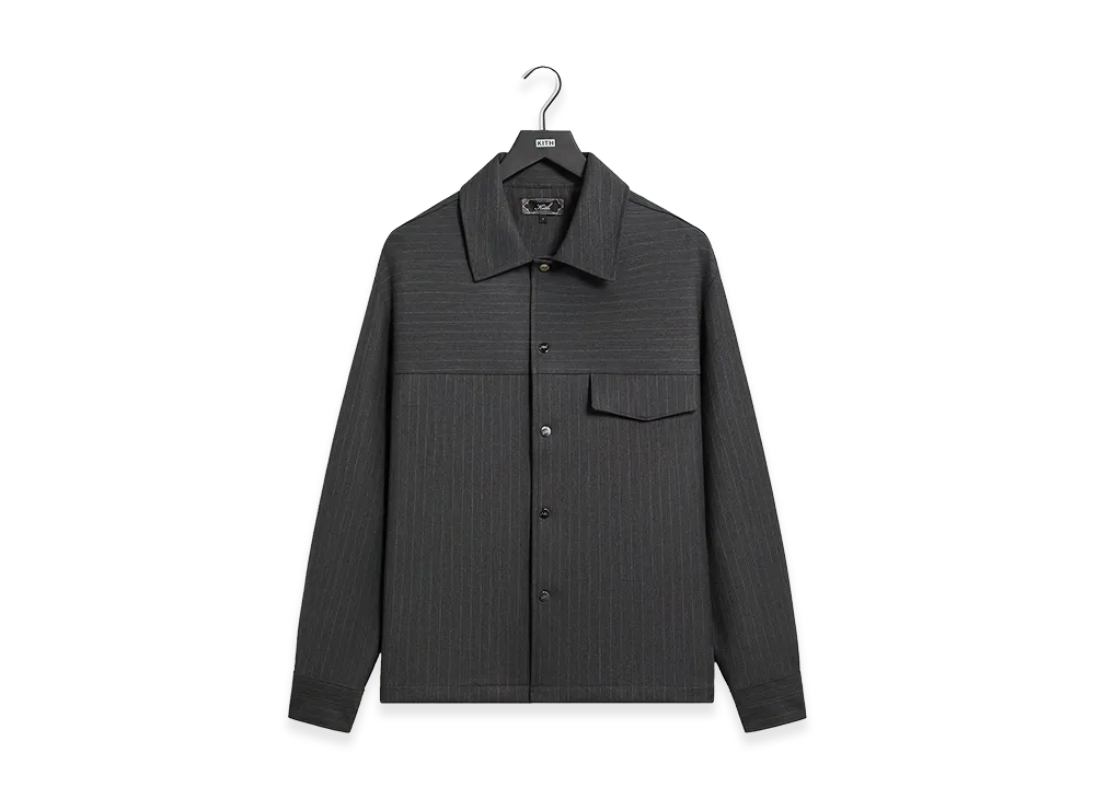 Kith Double Weave Montague Shirt "Dark Heather Grey"