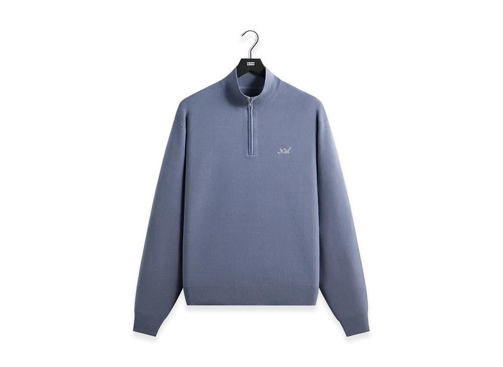 Kith Harmon Quarter Zip Mock Neck "Granite"