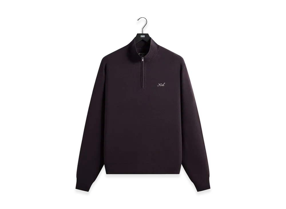 Kith Harmon Quarter Zip Mock Neck "Carbon"