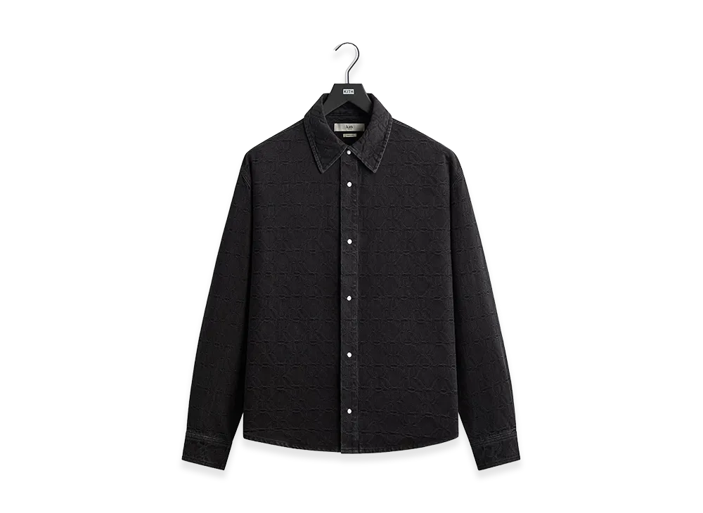 Kith Jacquard Crest Apollo Shirt "Black"