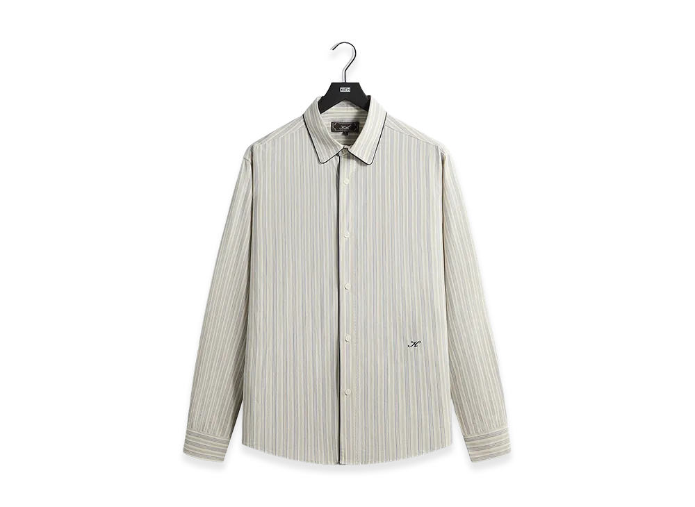 Kith Striped Poplin Georgie Shirt "Sandrift"