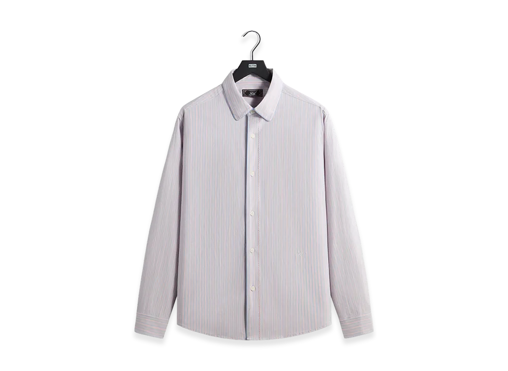 Kith Striped Poplin Georgie Shirt "Hydrangea"