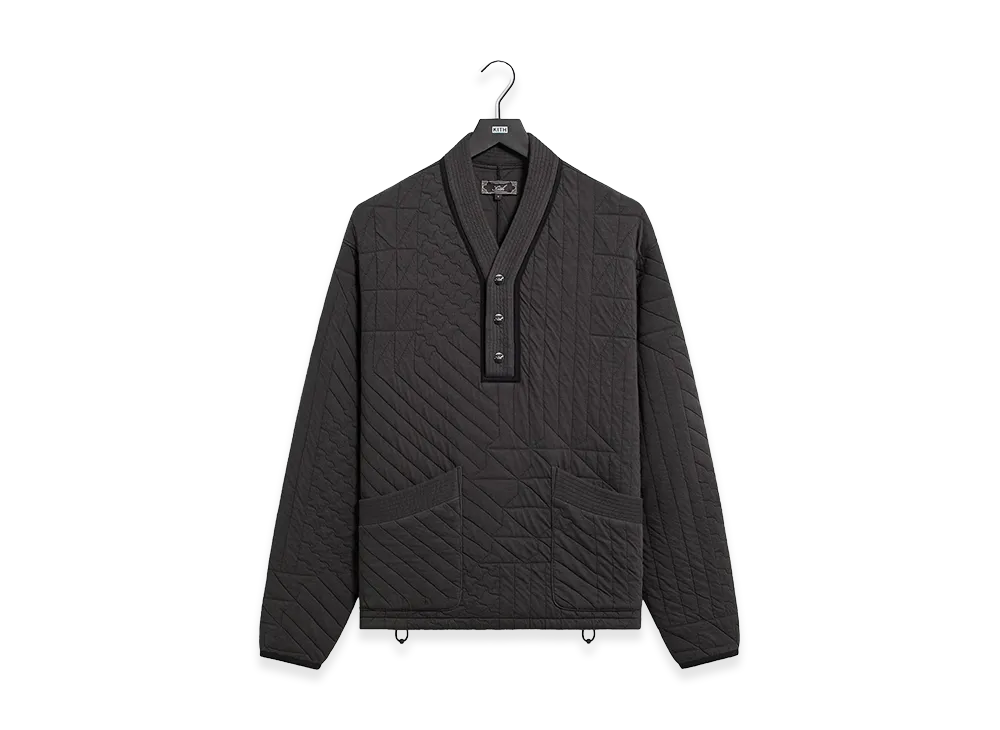 Kith Quilted Interlock Denis Pullover "Carbon"