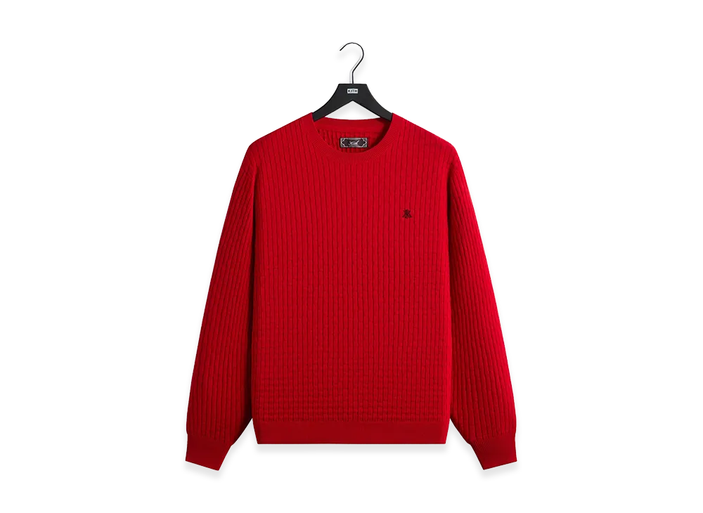 Kith Basketweave Tilden Crewneck Sweater "Fame"