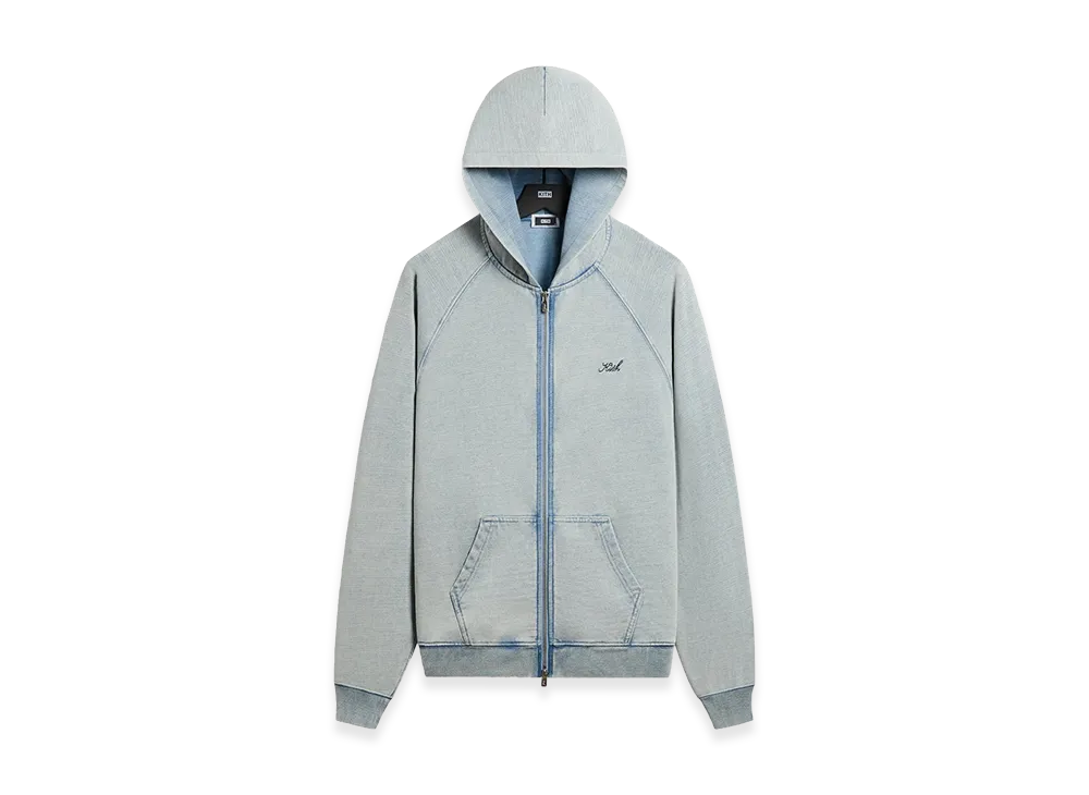 Kith Indigo Fleece Wilder Full Zip Hoodie "Pale Indigo"