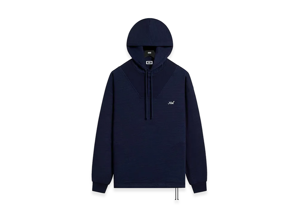 Kith Indigo Fleece Cropped Camden Hoodie "Raw Indigo"