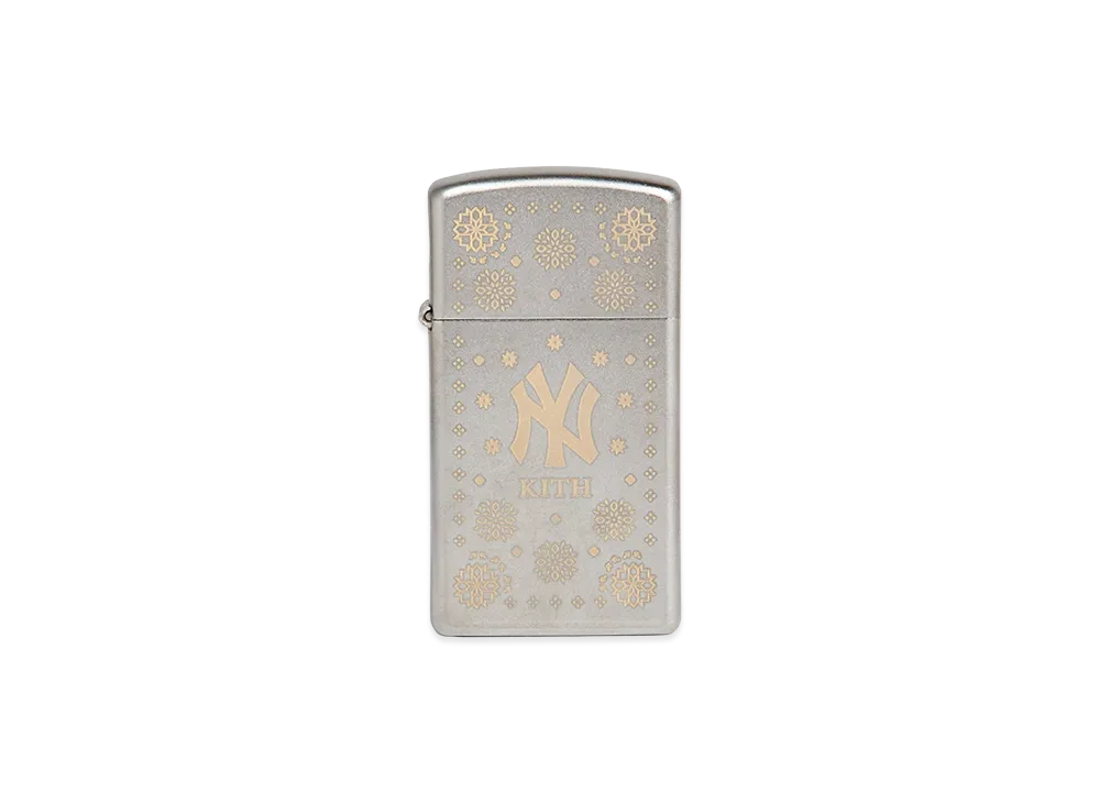 Kith x The New York Yankees Slim Zippo Lighter "Silver"