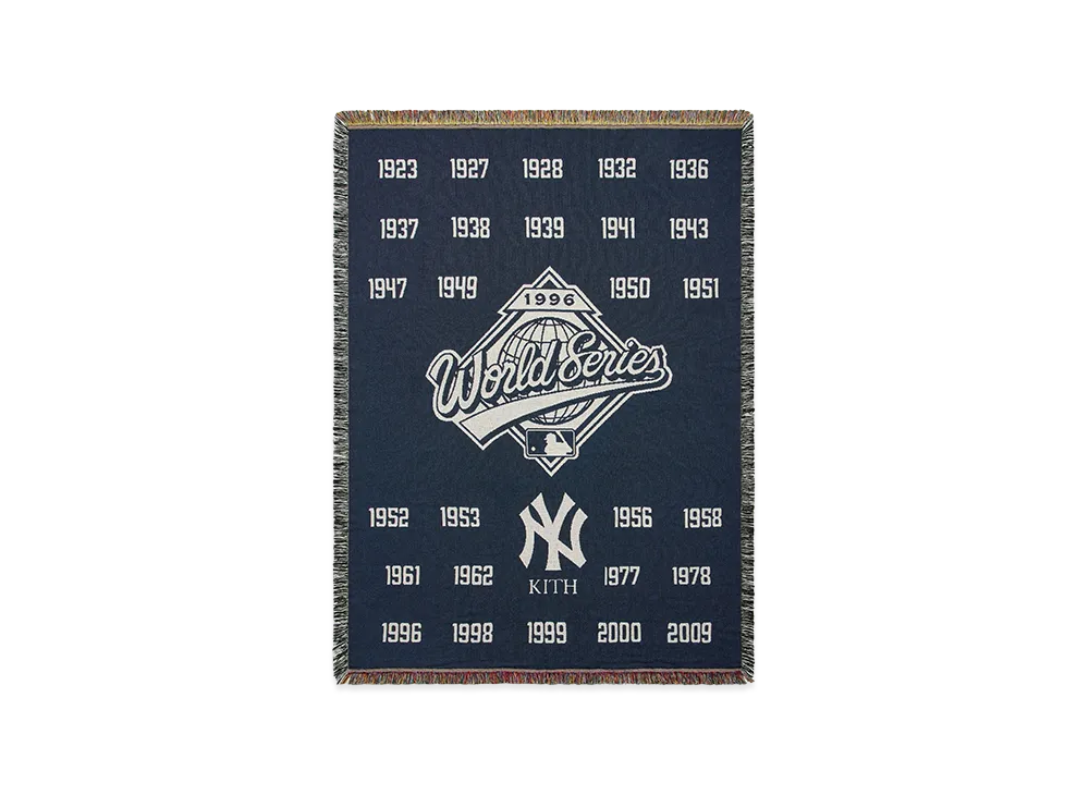 Kith x The New York Yankees World Series Tapestry Blanket "Nocturnal"