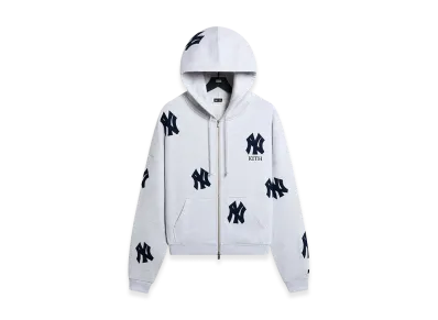 Kith x The New York Yankees Vintage Braxton Zip Hoodie "Light Heather Grey"