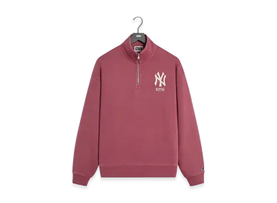 Kith x The New York Yankees Vintage Nelson Quarter Zip "Garnet"