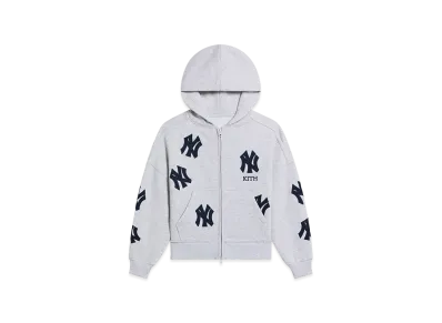 Kith x The New York Kids Yankees Nelson Zip Hoodie "Light Heather Grey"