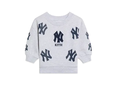 Kith x The New York Baby Yankees Nelson Crewneck "Light Heather Grey"