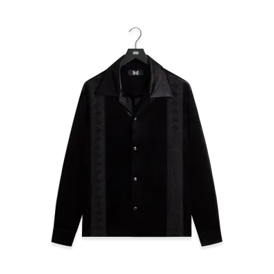 Kith x NEEDLES Ren Fringe Camp Collar Shirt "Black"