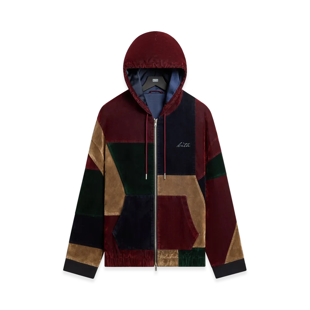 Kith Patchwork Flocked Denim Nyx Hooded Jacket "Essence"