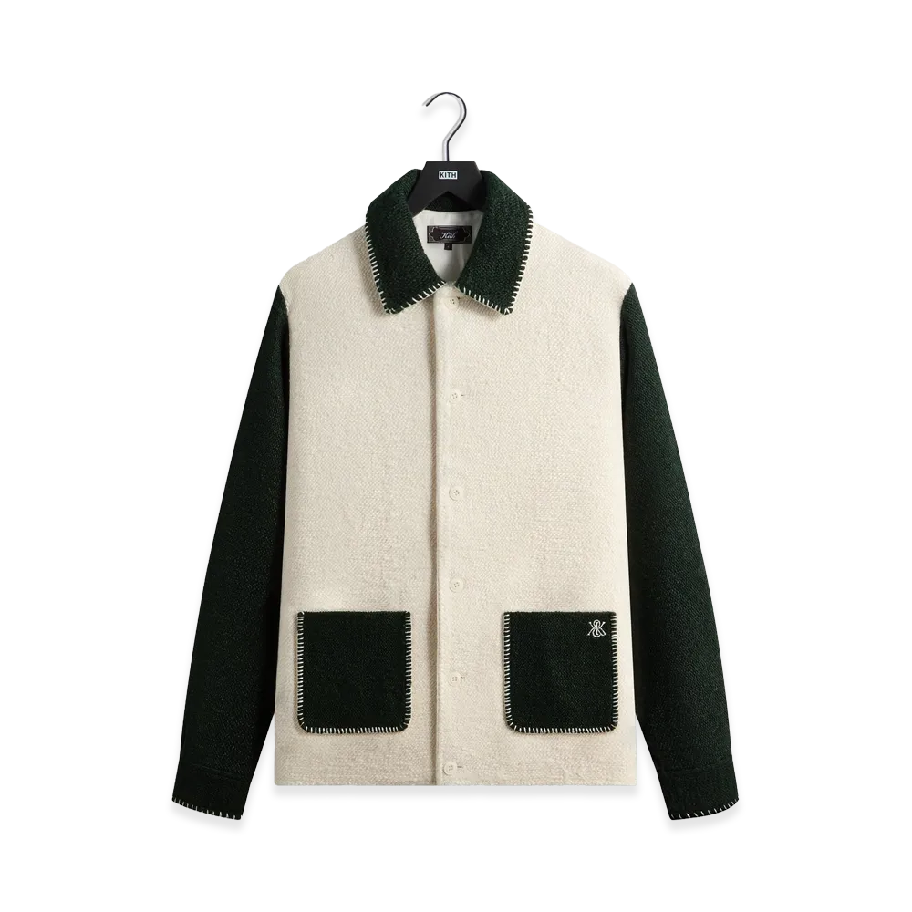 Kith Boucle Boxy Collared Overshirt "Sandrift"