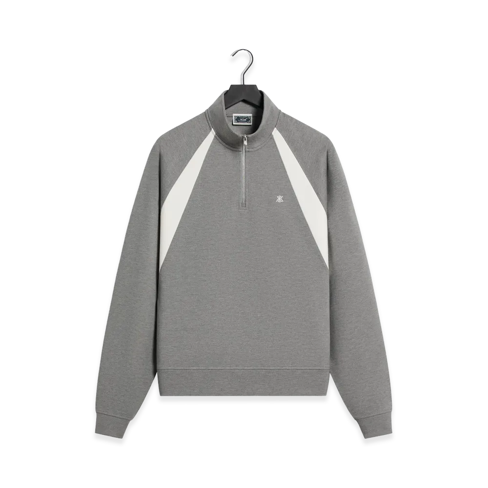 Kith Ponte Novak Quarter Zip "Medium Heather Grey"