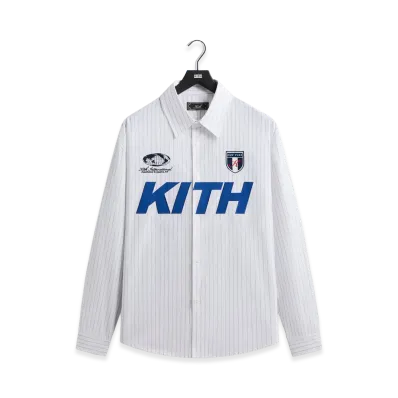Kith Pinstripe Cotton Tamlin Buttondown Shirt "White"