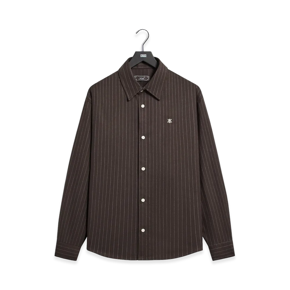 Kith Pinstripe Flannel Tamlin Buttondown Shirt "Clever"