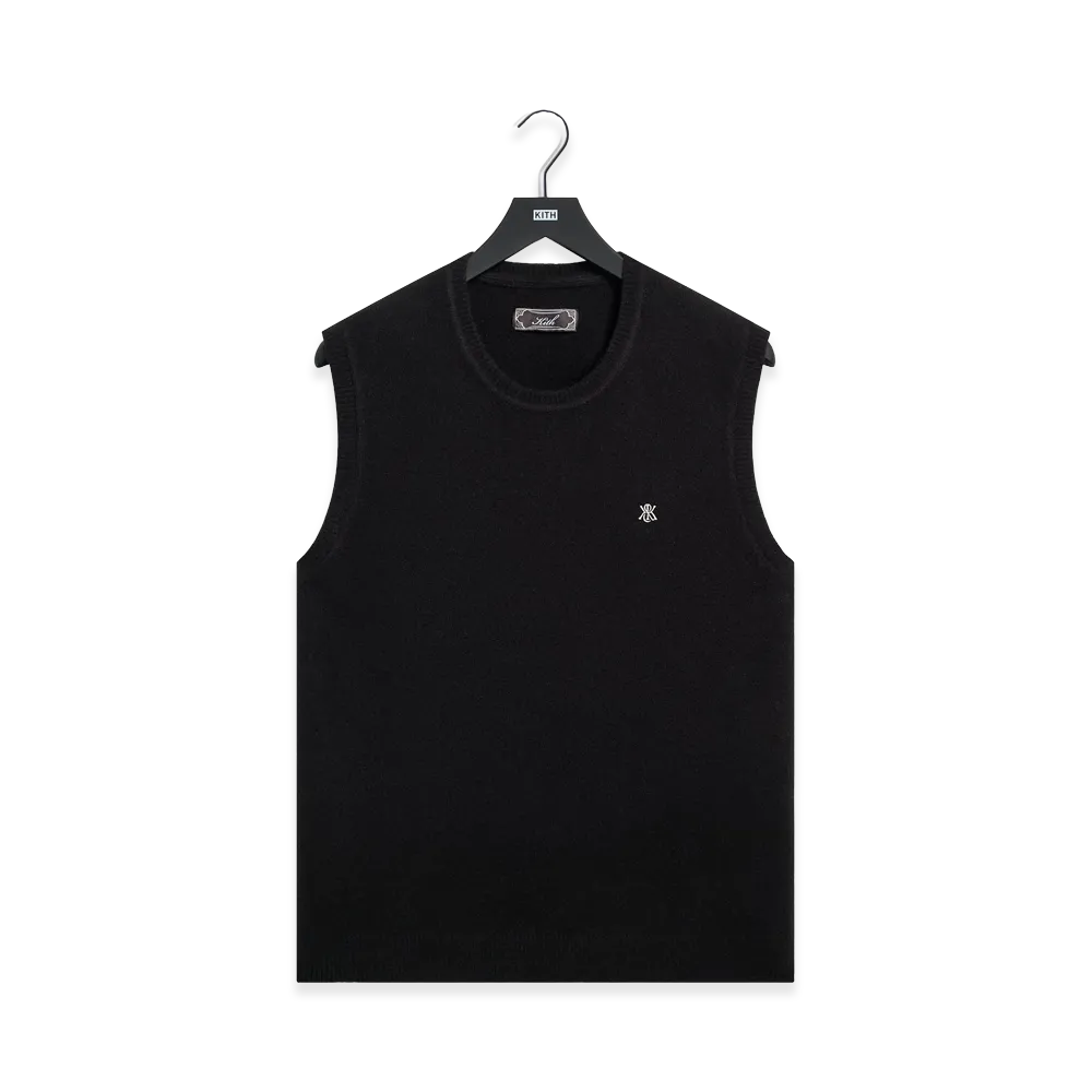 Kith Boucle Heath Crewneck Sweater Vest "Black"