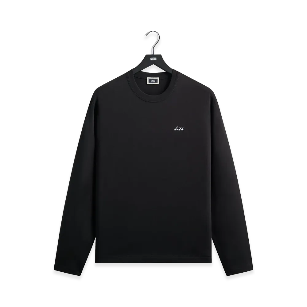Kith Long Sleeve Alex Boxy Tee "Black"