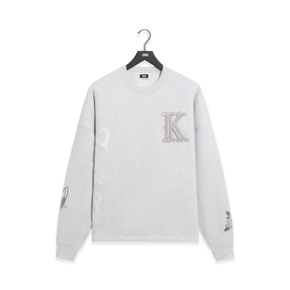 Kith Varsity Lawson Crewneck "Light Heather Grey"