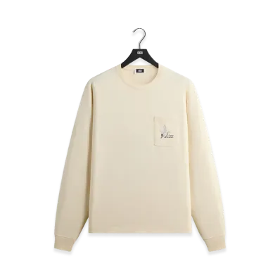 Kith Crane Horizon Long Sleeve Pocket Tee "Sandrift"