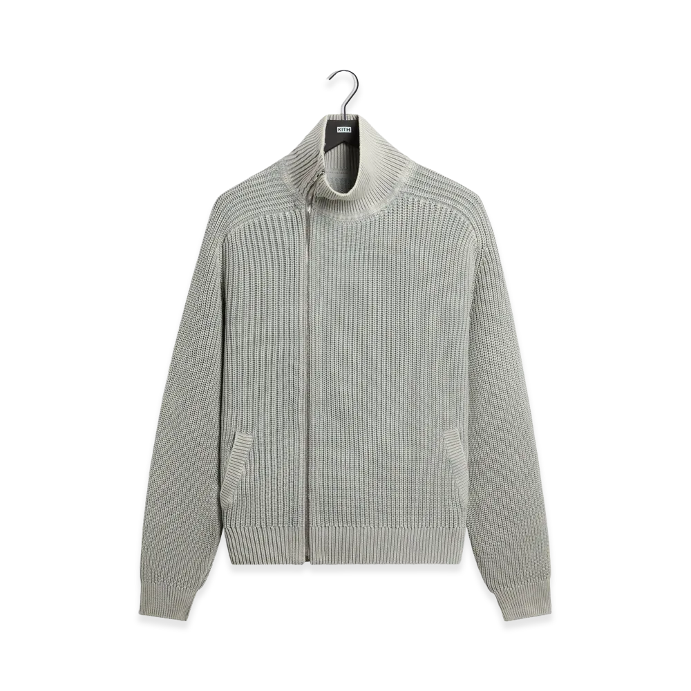 Kith Marlon Full Zip Sweater "Mist"