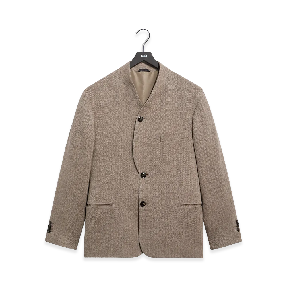Kith x Giorgio Armani Cashmere Collarless Blazer "Iron"