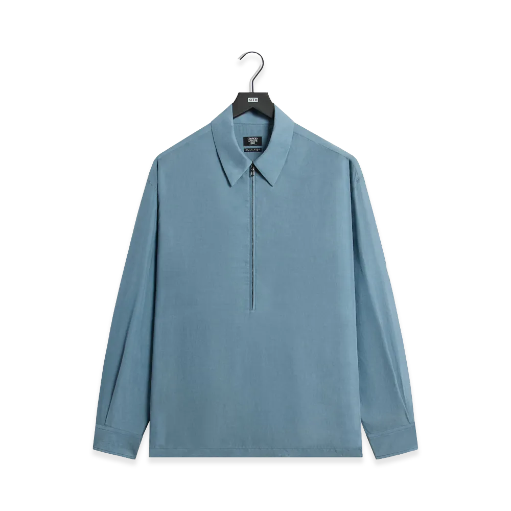 Kith x Giorgio Armani Quarter-Zip Shirt "Flint Stone"