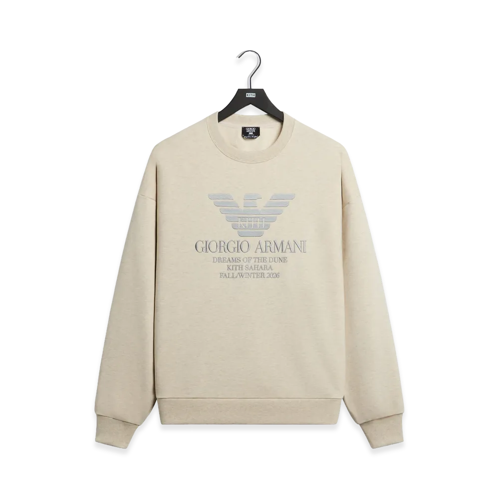 Kith x Giorgio Armani Nelson Crewneck "Grey Melange"