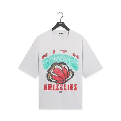 Kith for the Vancouver Grizzlies Vintage Jones II Tee "Light Heather Grey"