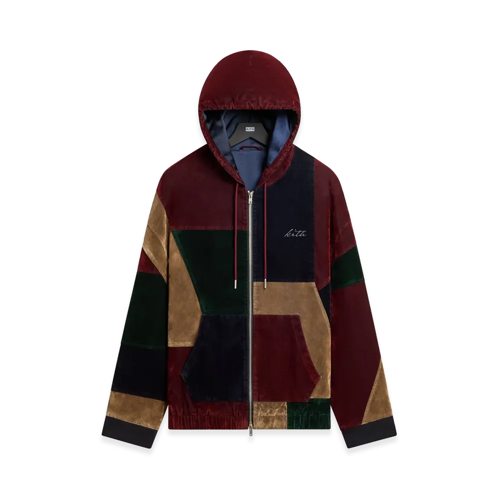 Kith Patchwork Flocked Denim Nyx Hooded Jacket "Essence"