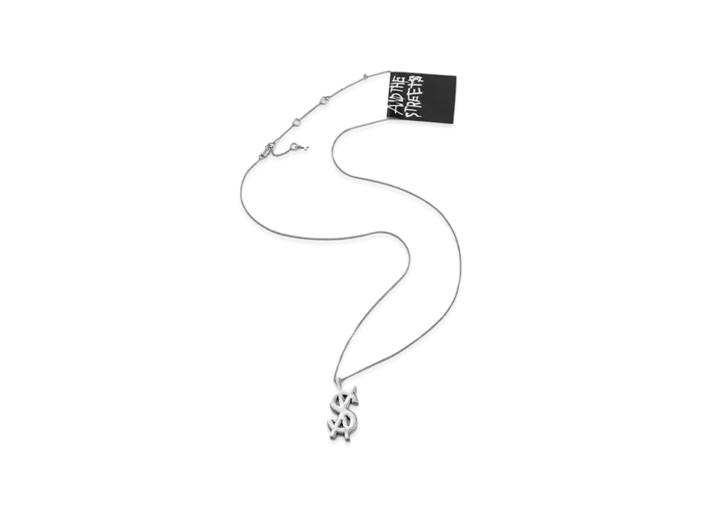 KSUBI 925 Dripps Cross Dollar Necklace "Silver"