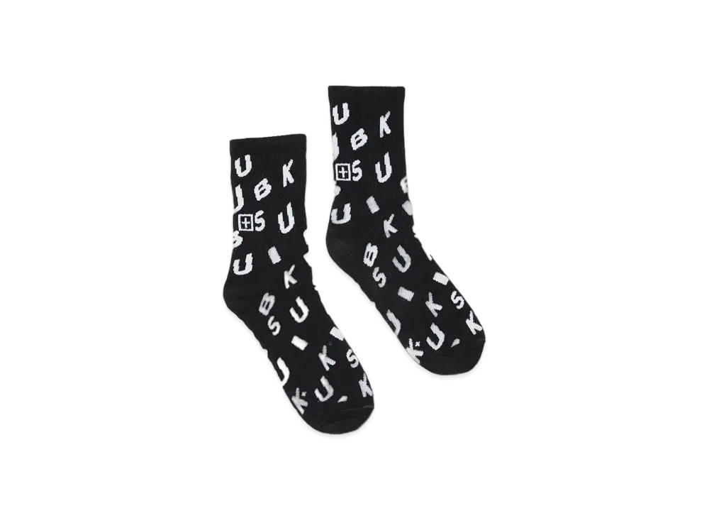 KSUBI Letters Ksocks Black/White "Black/White"