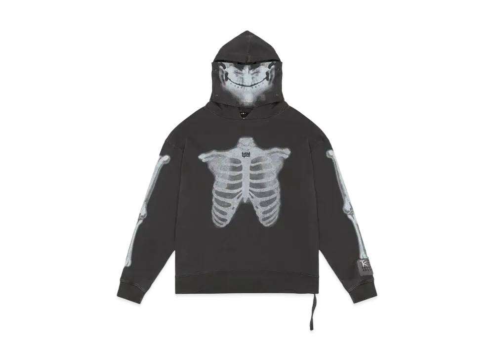 KSUBI Skeleton Biggie Hoodie Faded Black "Black"