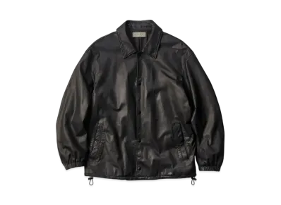 KURO Leather Coach Jacket "Black"